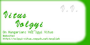 vitus volgyi business card